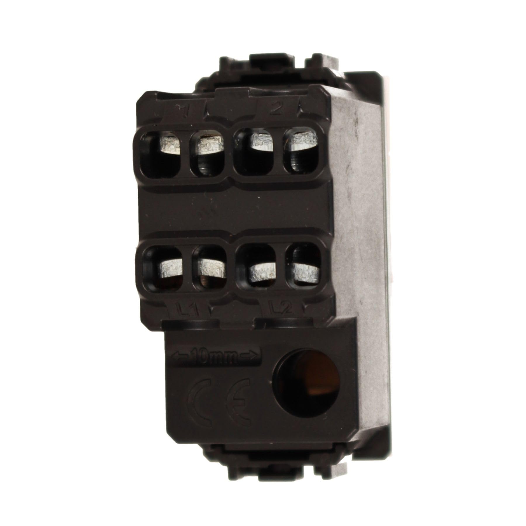 10 Pezzi Invertitore 1P 16A 220V, Compatibile Con Bticino Living Light, Colore Bianco, Retro Illuminabile, 1 Modulo, Serie MBL
