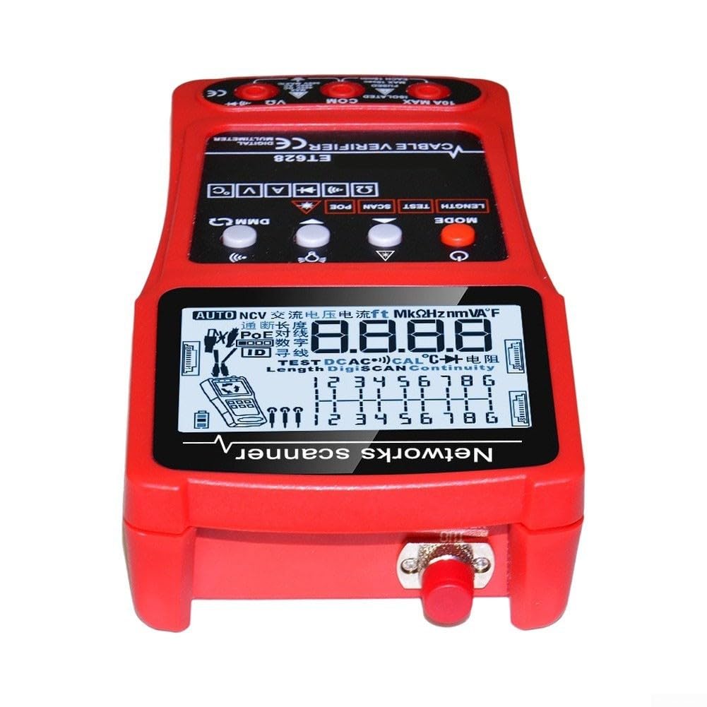 ET624 ET626 ET628 Tester Cavo Digitale Line Finder Con Rilevamento NCV, Rete ABS Wire-Tracker Per Ufficio Industriale (ET628)