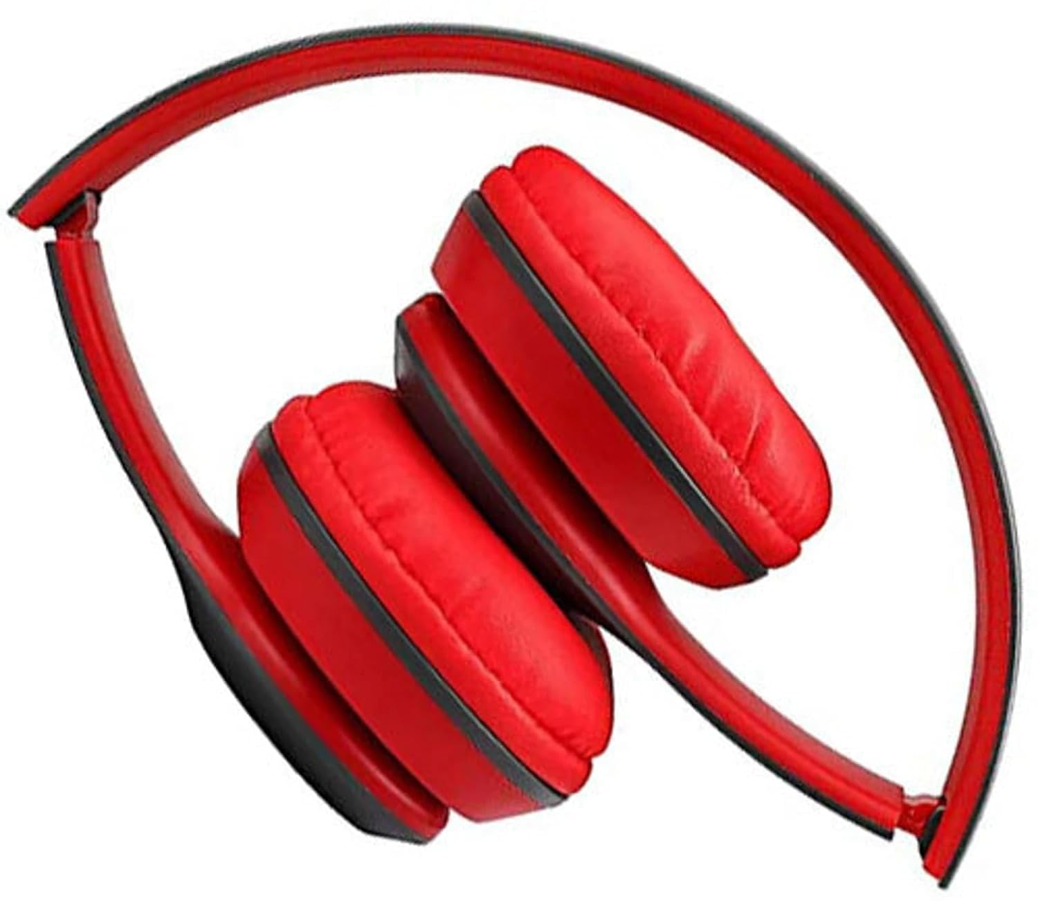 Multi Function Mode Wireless Bluetooth Headphones with Mic, Ultra HD Sound, Wired & Wireless Gaming Headset, On-Ear Foldable Headphones with Deep Bass, Noise Isolation & Long Battery Life (Red)-image-42