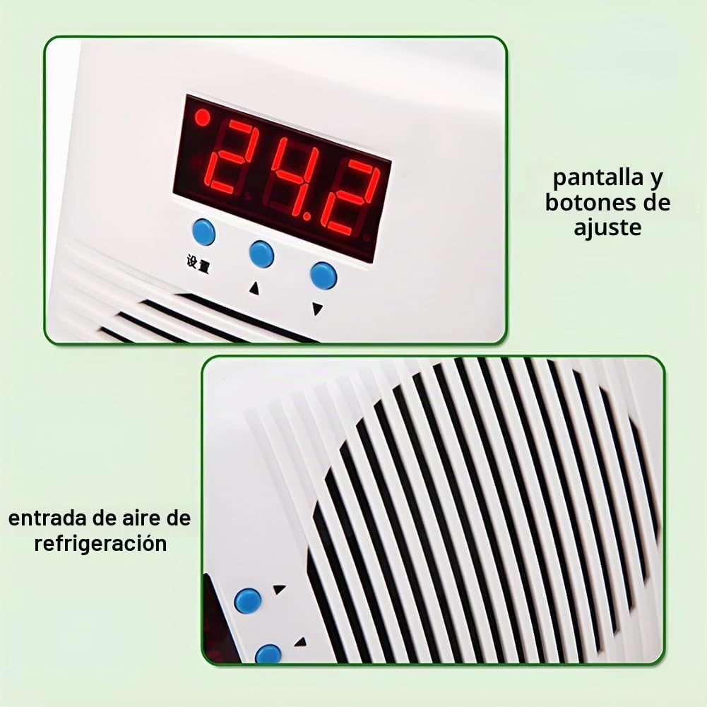 Enfriador de acuario con pantalla de temperatura en tiempo real, incluye bomba de agua y tubería, ideal para tanques hidropónicos, corales y medusas
