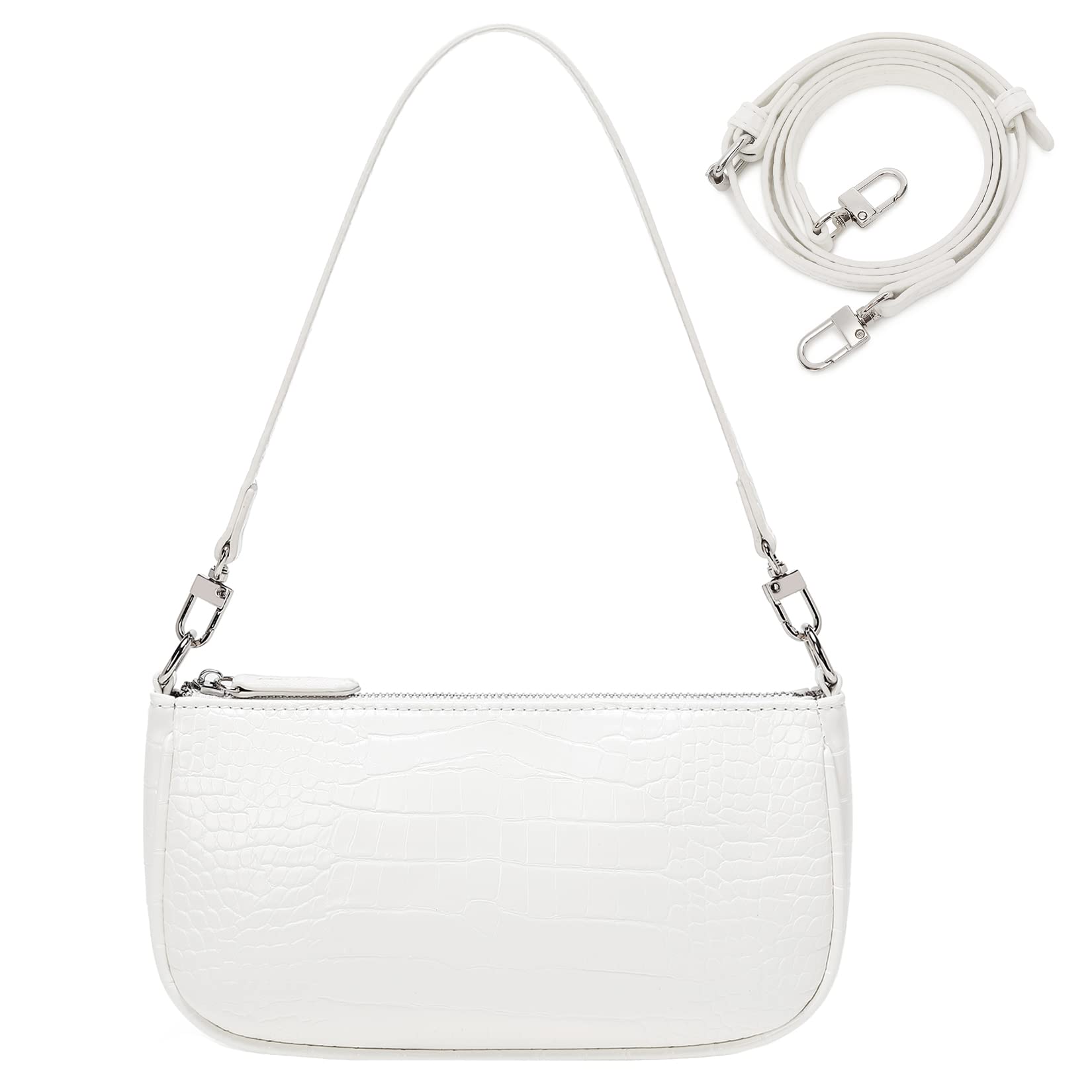 Small Shoulder Bag Crossbody Bag for Women White Purse y2k Mini