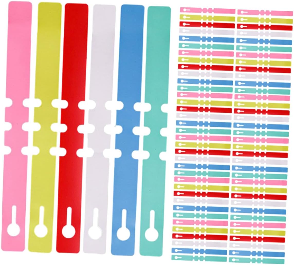 1200pcs Waterproof PVC Plant Labels Adjustable Hanging Rings, Multi-Color Garden Markers for Outdoor Nursery Plants, Reusable Gardening Tags for Tree and Flower Identification