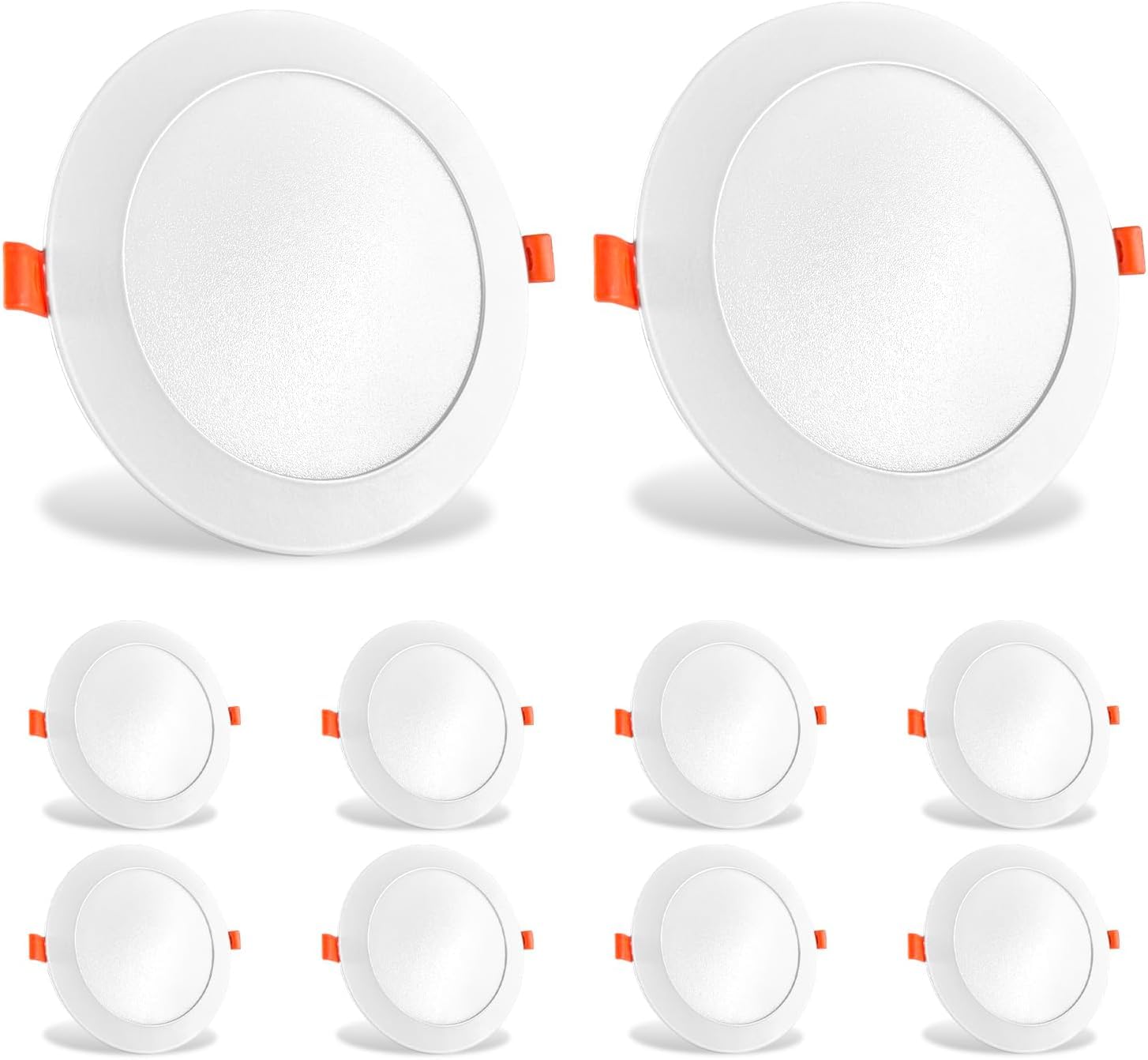 Europalamp - Spot Encastrable LED 15W Rond Extra-Plat Blanc (4000K - Blanc neutre, 10)