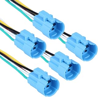 DMWD 5pcs Push Button Socket, Pigtail, Wire Connector, Socket Plug for 16mm Push Button Switch