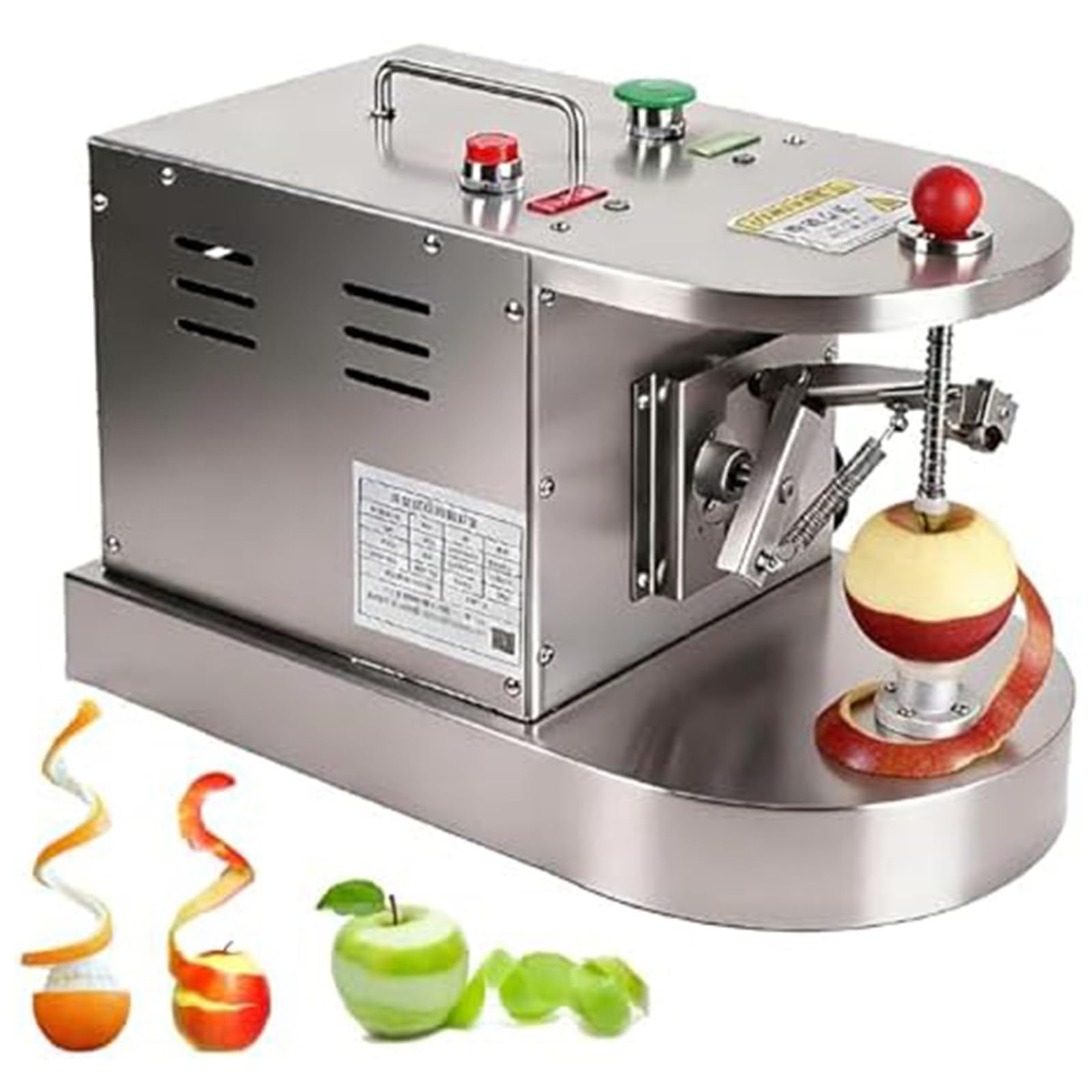 ZenSeFarin Automatic Fruit Peeling Machine,Electric Orange Lemon Peeler,Adjustable Height and Peeling Thickness,Solid Metal Structure, 500PCS/H High Efficiency for Restaurant Commercial Kitchen
