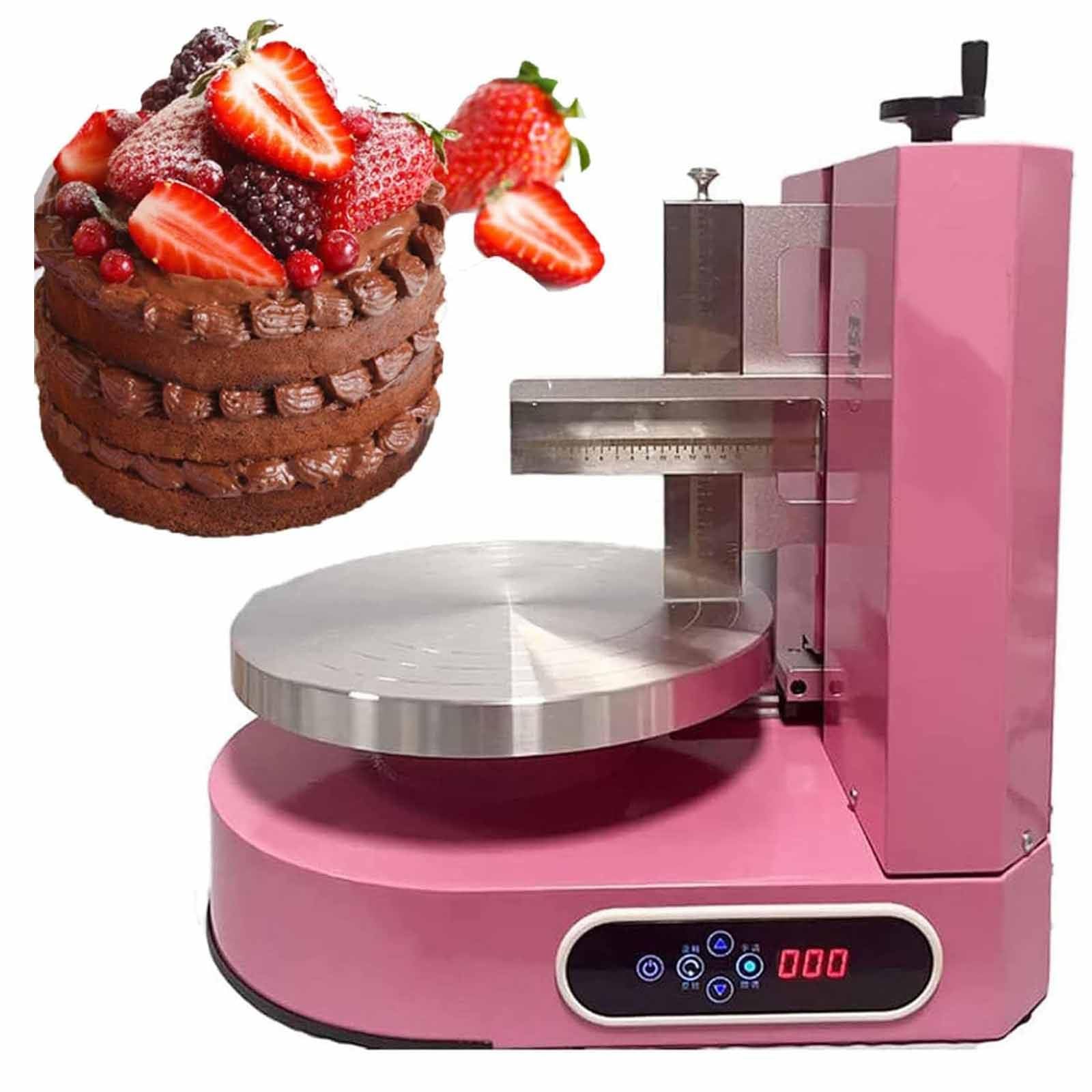 Automatique D'épandeur Décoration Crème Niveleur,Réglable Gâteau Grattoir Crème Spatule Outil De Cuisson Edges Lisseur Machine Glaçage Gâteau d'anniversaire