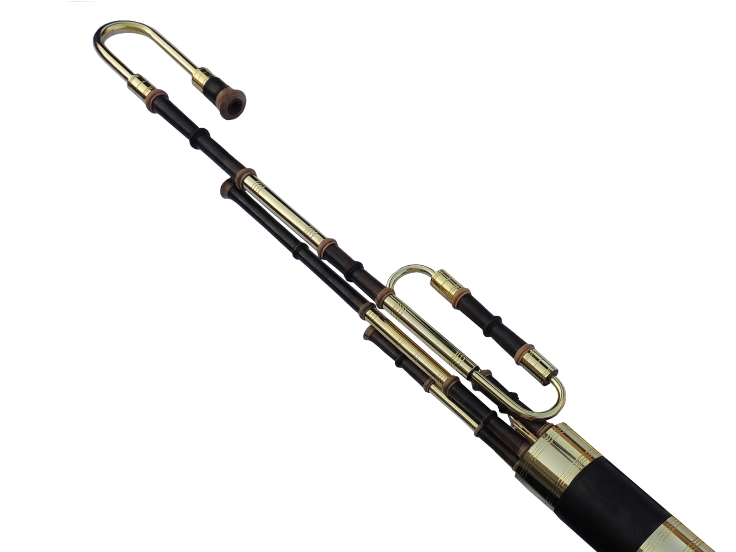 Irish Uilleann Pfeifen Halbes Set mit 4 Schlüsselchanter in D, vergoldete Schlüssel und Halterungen, Schüler-Dudelsack für Anfänger, Starter-Set Irland-Dudelsack mit komplettem Zubehör