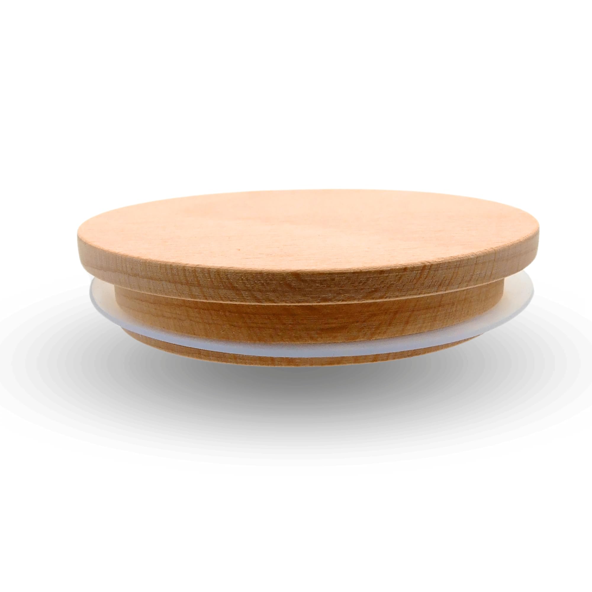 Beech Wooden Lid with Seal - Wooden Jar Lid, Wooden Cup Lid (85/74mm)