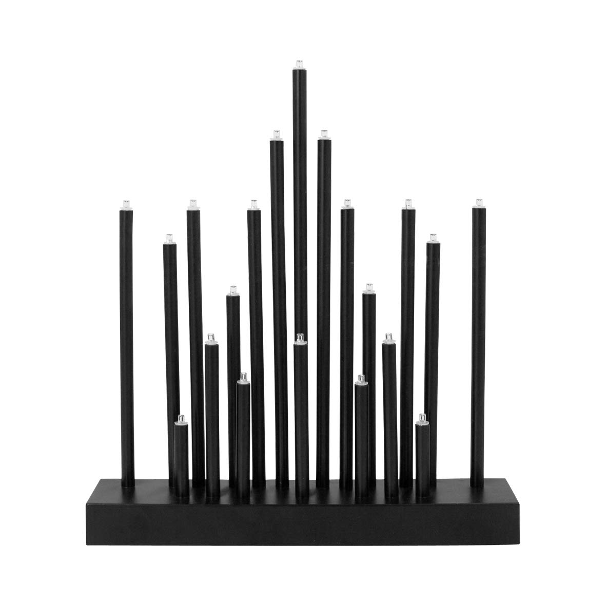 The Christmas Workshop Black Candle Bridge ~20 LED Warm White Lights ~ Indoor ~ Battery Operated ~ Christmas Decoration~ 78690