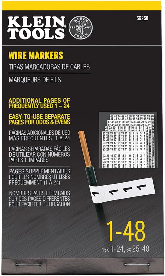 Klein Tools Wire Marker Book 1-48 and Gardner Bender Pocket Wire Marker Booklet