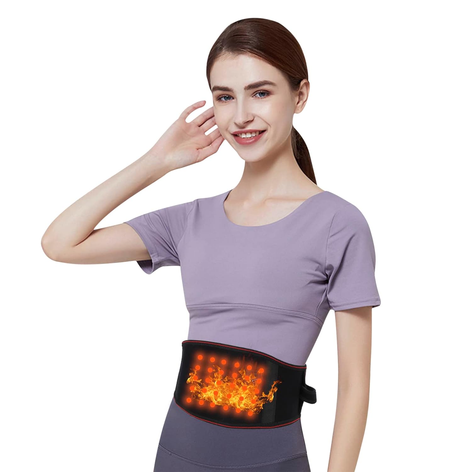 Faxianther USB Electric Heated Back Brace Wrap Olders Adutls Abdomen