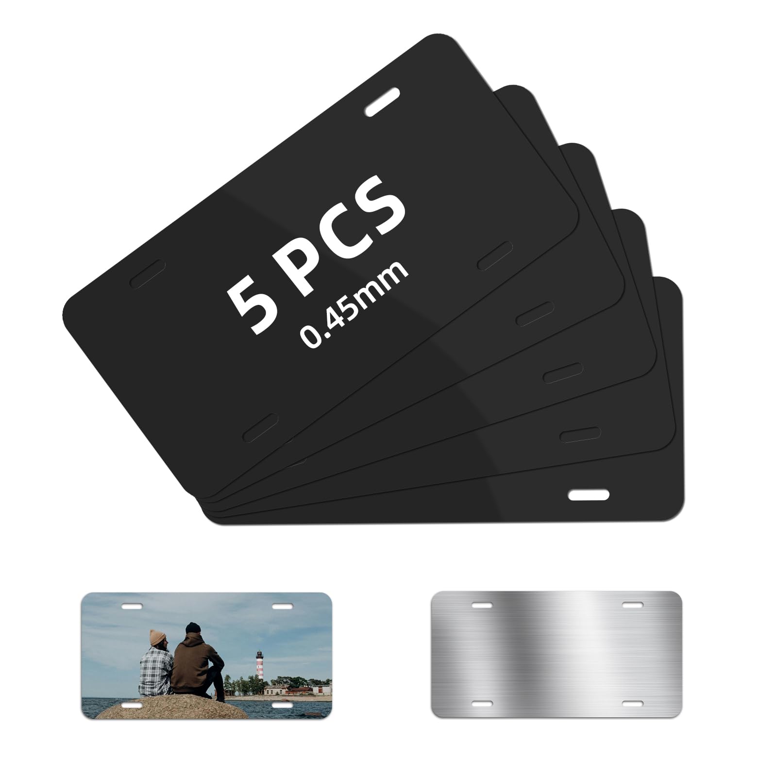 10 Sublimations Nummernschild Rohlinge - Aluminium Blanko Schilder 30,5x15,24cm