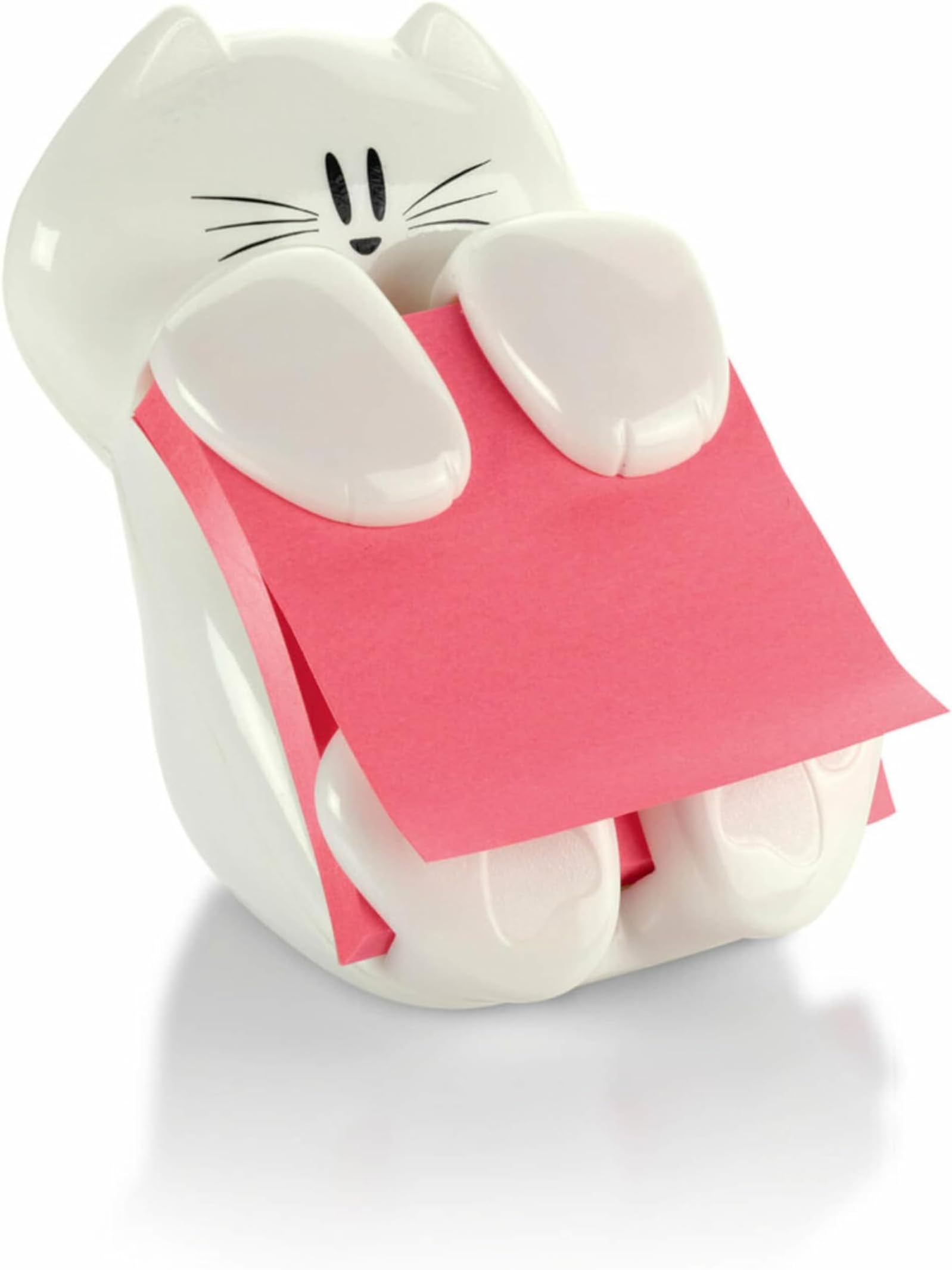 Pop-up Note Dispenser, Cat design, 3x3 in, 1 Dispenser/Pack (CAT-330), White