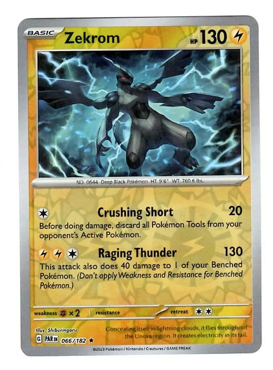 Pokemon - Zekrom 066/182 - Paradox Rift - Reverse Foil - Single Card