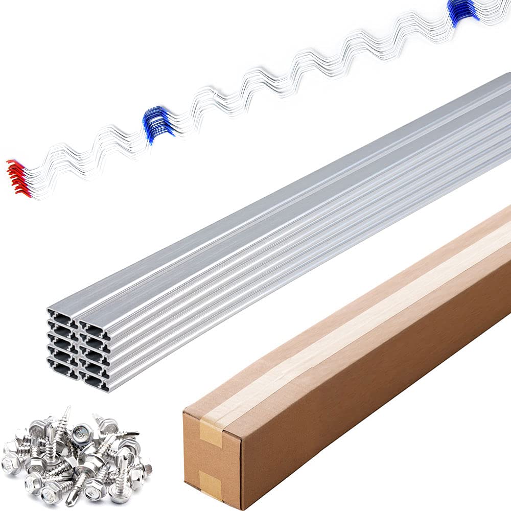 letsFix Greenhouse Wiggle Wire & Lock Channel with 50 Screws PVC