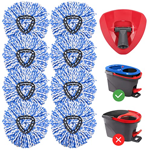 8 Pack Rinse Clean Spin Mop Replacement Head for o