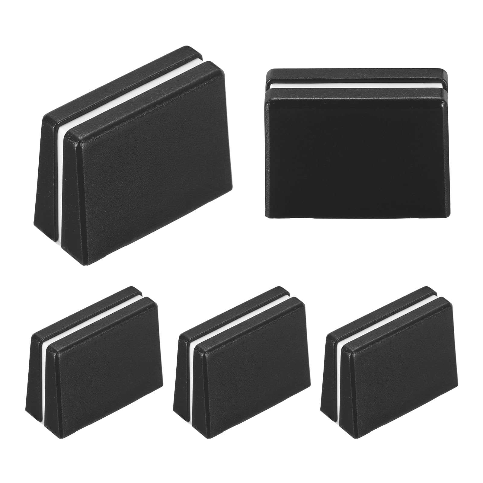 QUARKZMAN Universal Fader Knobs Black Mixer Fader Caps Sliding Potentiometer Replacement Plastic for DJ Controller Mixer Console Pack of 5