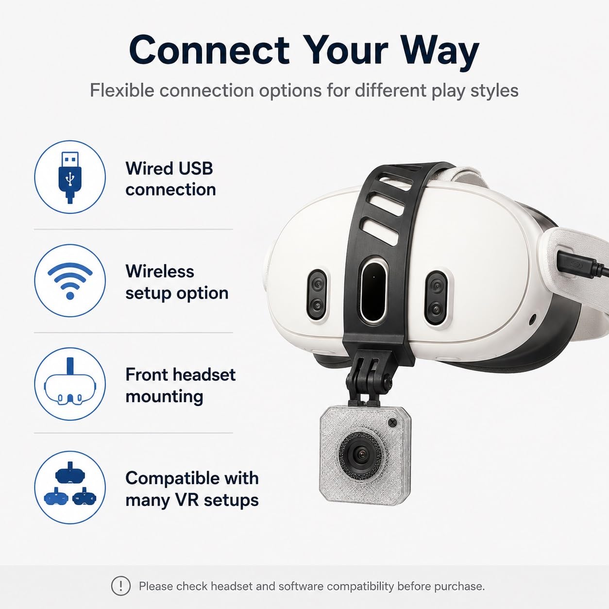 VR Face Tracker, cámara de captura facial con cable inalámbrica