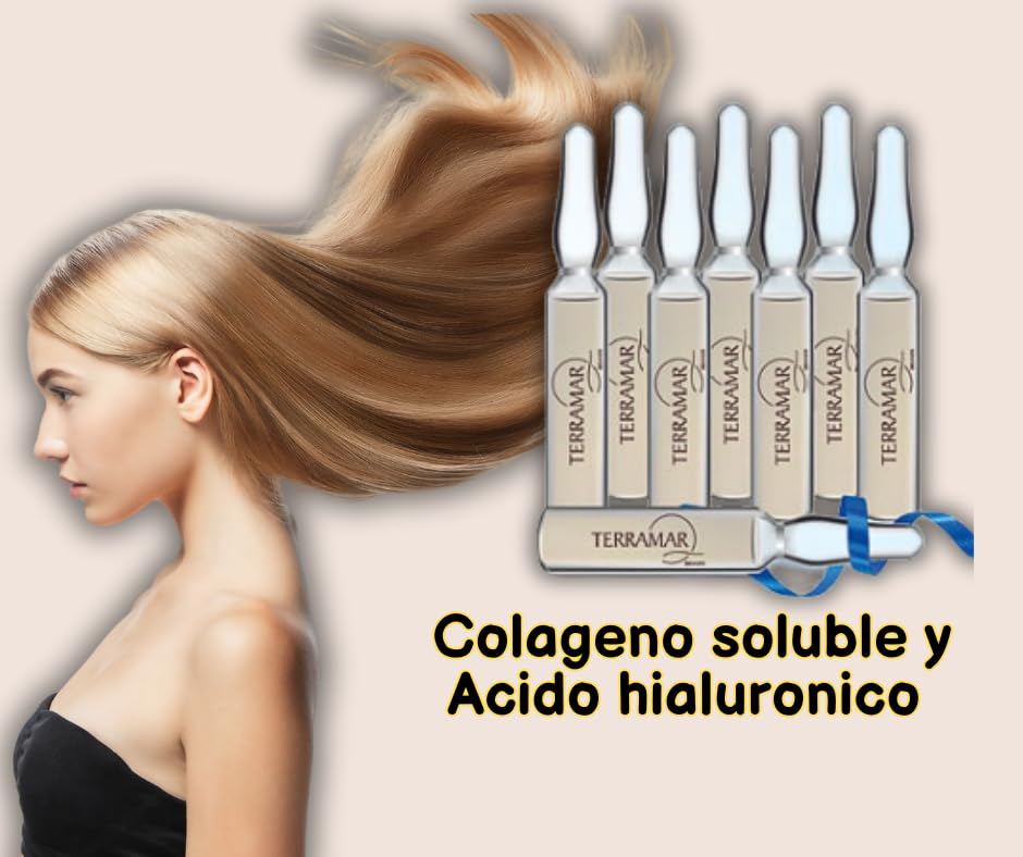 Generic 8 Ampollas de Suero Concentrado de Terramar Brands para Puntas Abiertas y Cabello Maltratado, Clear