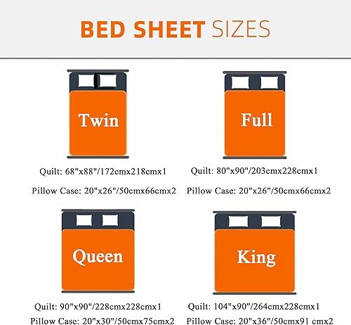 Miniatura 5 de Juego de funda de edredón tamaño King, juego de ropa de cama con estampado 3D suave y cómodo con 2 fundas de almohada para decoración de dormitorio