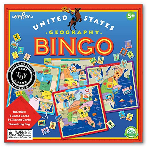 Juego de Mesa EeBoo Estados Unidos Bingo Geografía miniatura 2