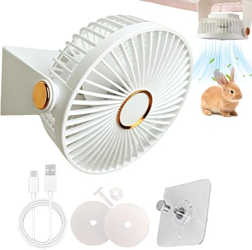 Ventilador Refrigerante Portátil para Jaula de Mascotas DAWCBVJQ