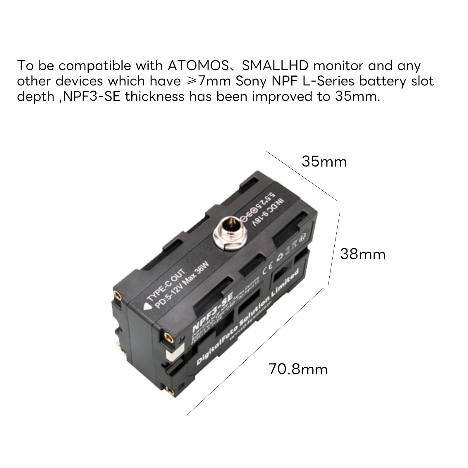 DF DIGITALFOTO D-Tap NPF Dummy Battery Double Sided Battery Power DF DIGITALFOTO D-Tap NPF Dummy Battery Double Sided Battery Power