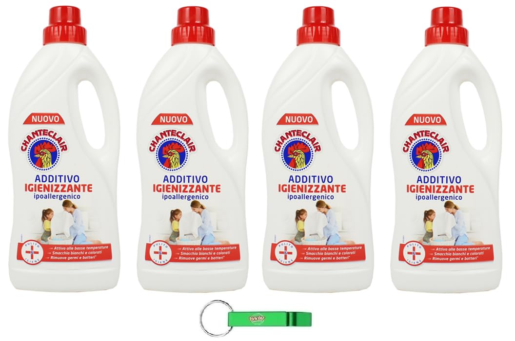 Chanteclair Additivo Igiene - Aditivo higiénico, elimina las manchas de ropa blanca y colorida - Detergente líquido higiénico 1000 ml + llavero Beni Culinari gratuito