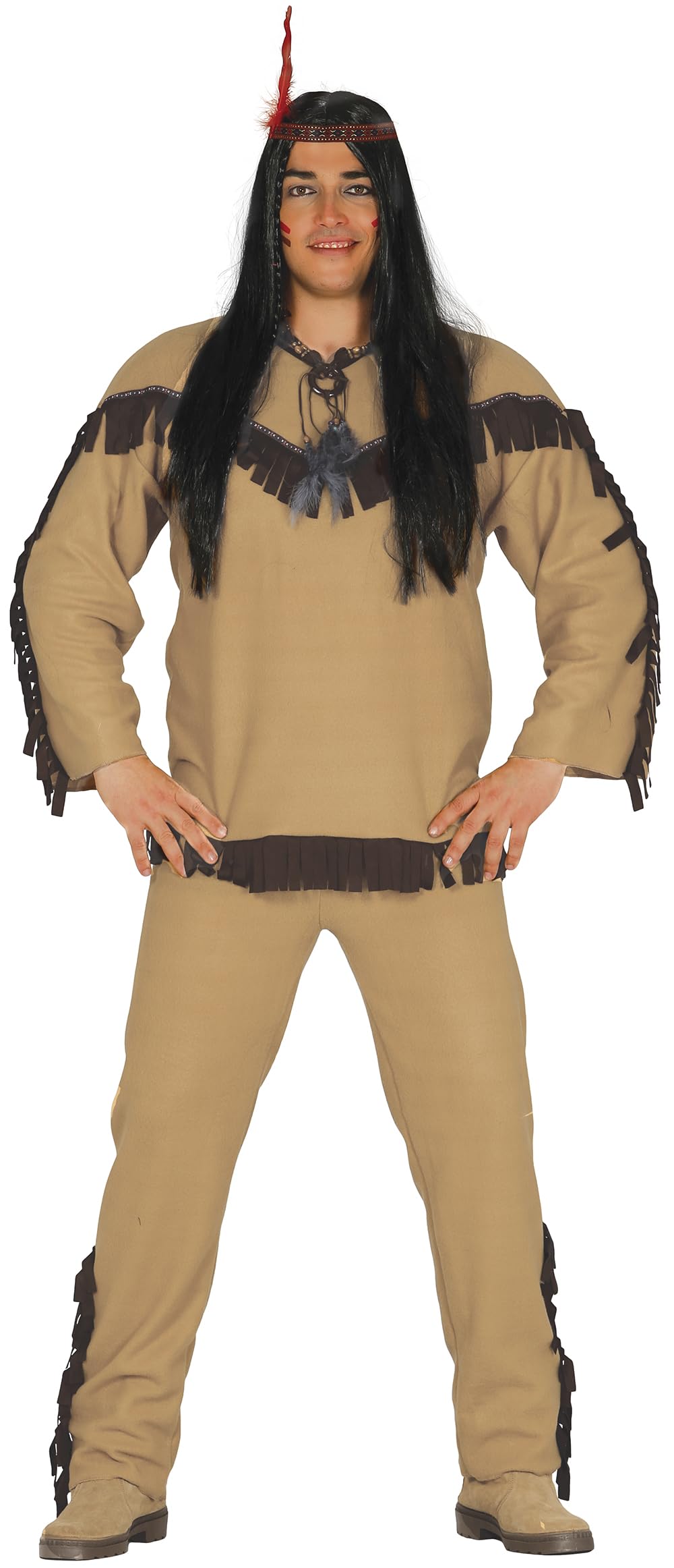 Fiestas Guirca Fancy dress man miwok-indian size l
