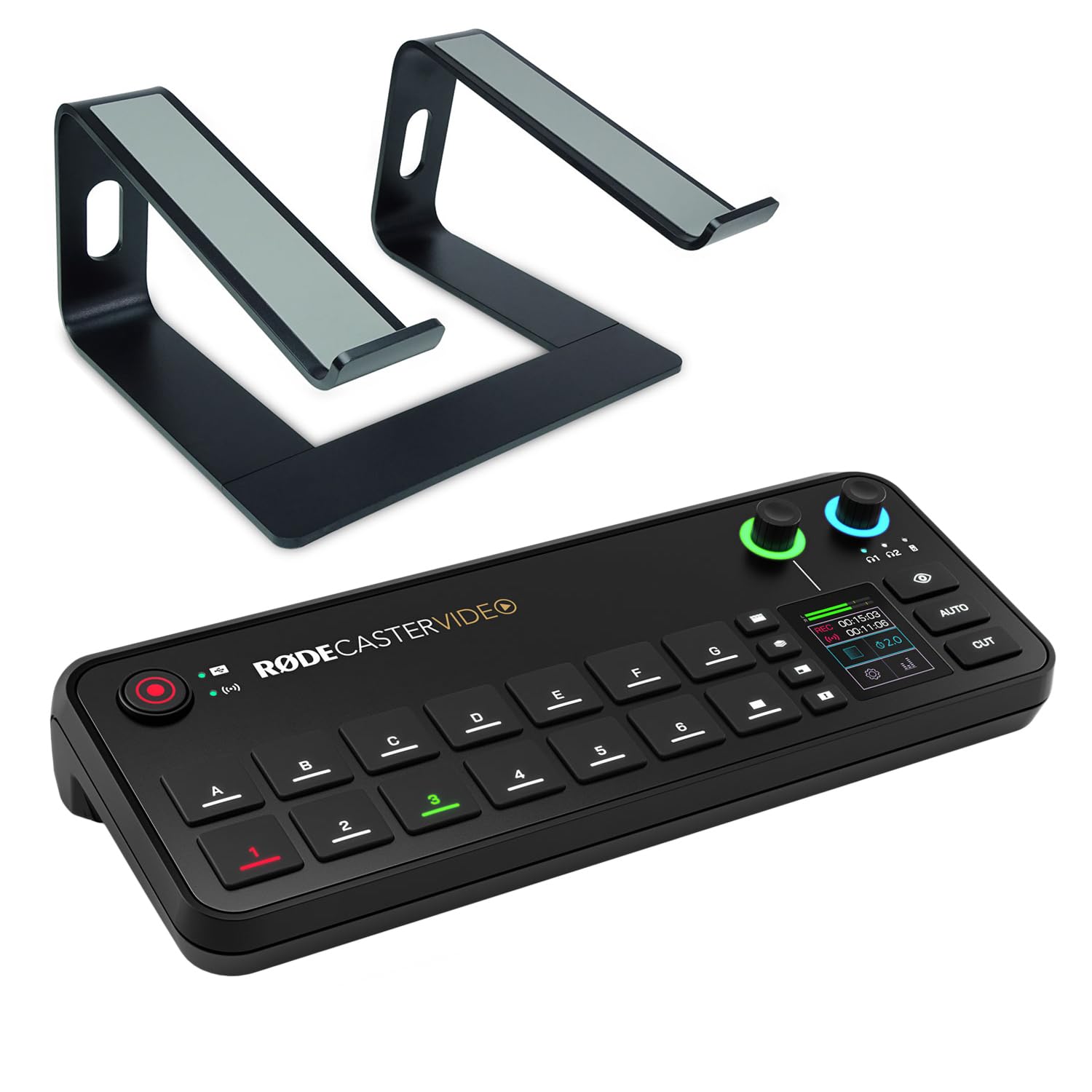 Rode Rodecaster Video Console per produzione audio e video con supporto keepdrum nero