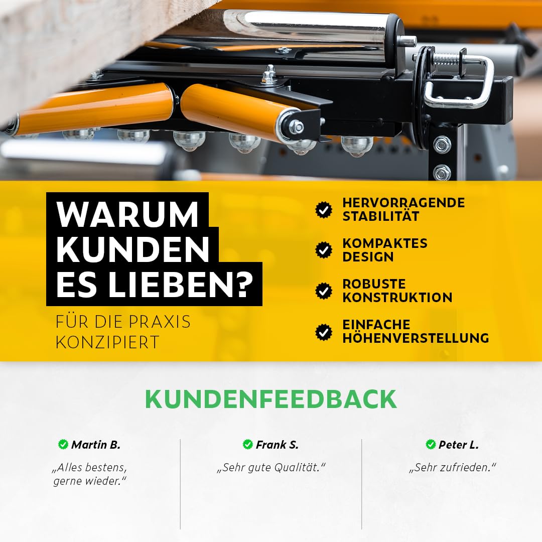 CRAFTMAKER 2er-Set 4-in-1 Multifunktionale Klappbare Sägeböcke - Höhenverstellbare Stahl-Arbeitsböcke mit Schnellklapp-Mechanismus & Stabiler Unterstützung für Werkstattprojekte