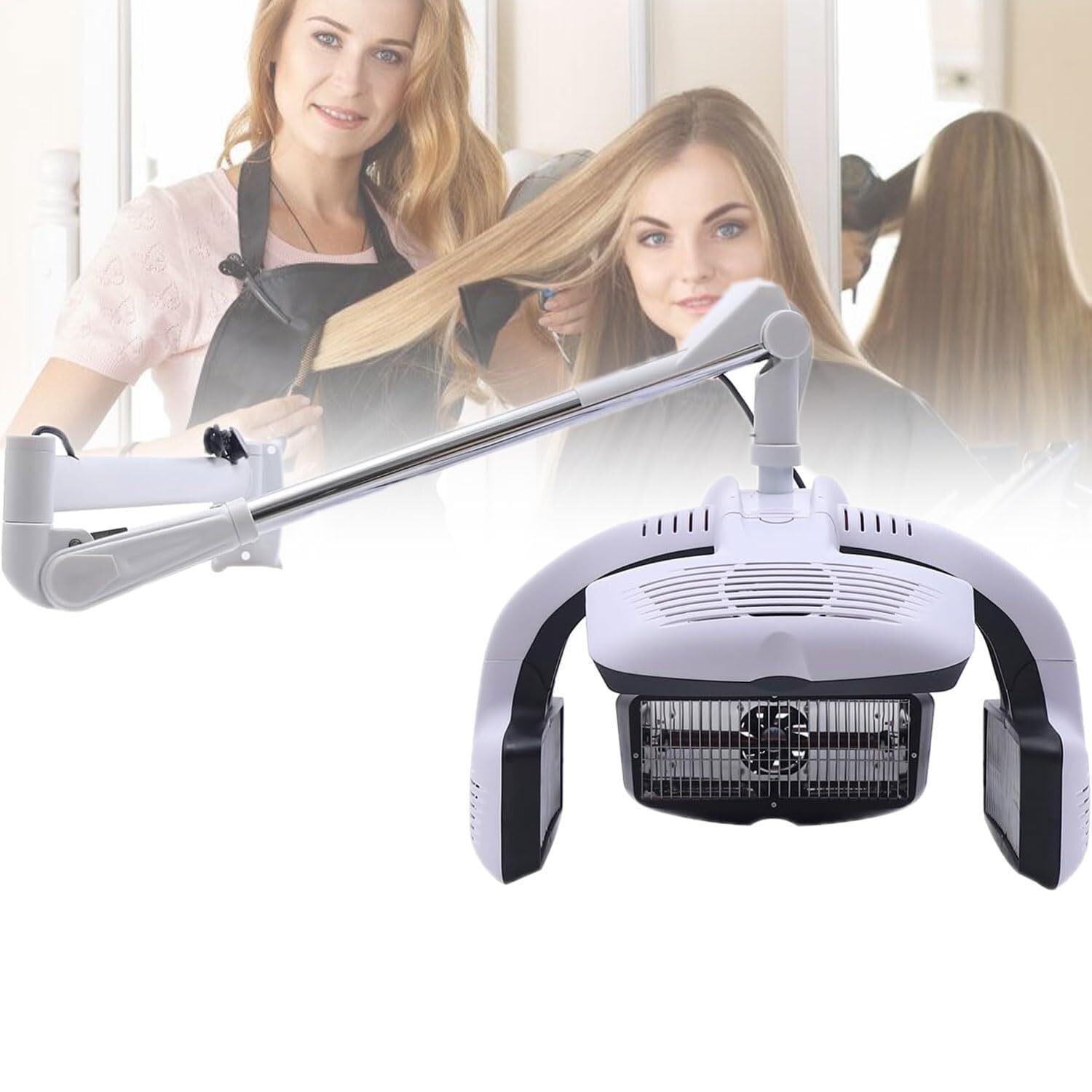 Wall-Mount Smart Adjustable Hair Processor Salon Heater Hair Dryer with Timer LCD Display Internal Circulation Hair Steamer for
