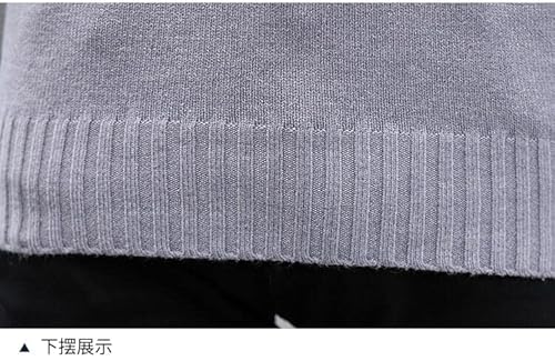 DUVCO Suéter masculino de malha casual outono e inverno camisa inferior, Cinza, XX-Large