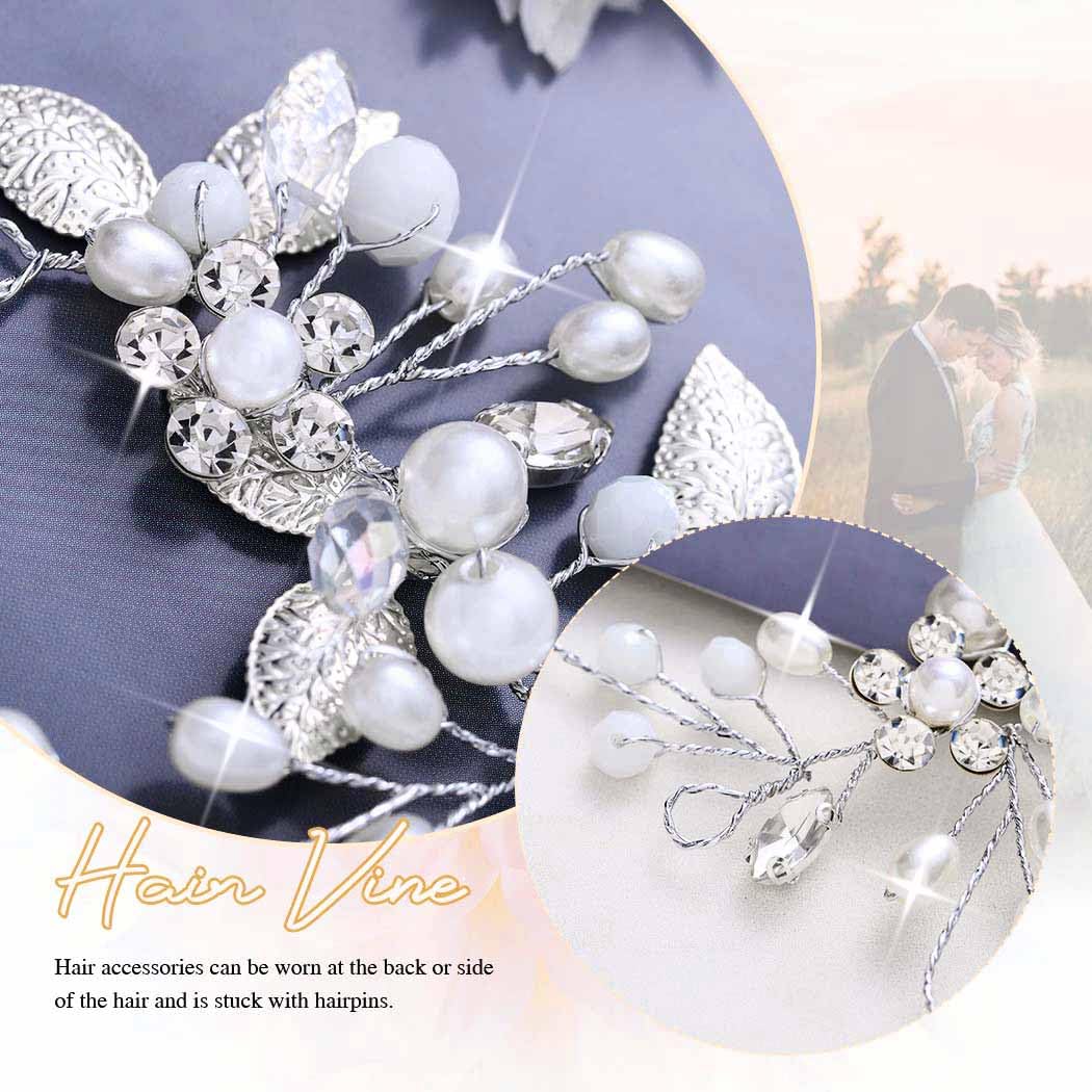 Vite per capelli da sposa con fiori all'uncinetto
