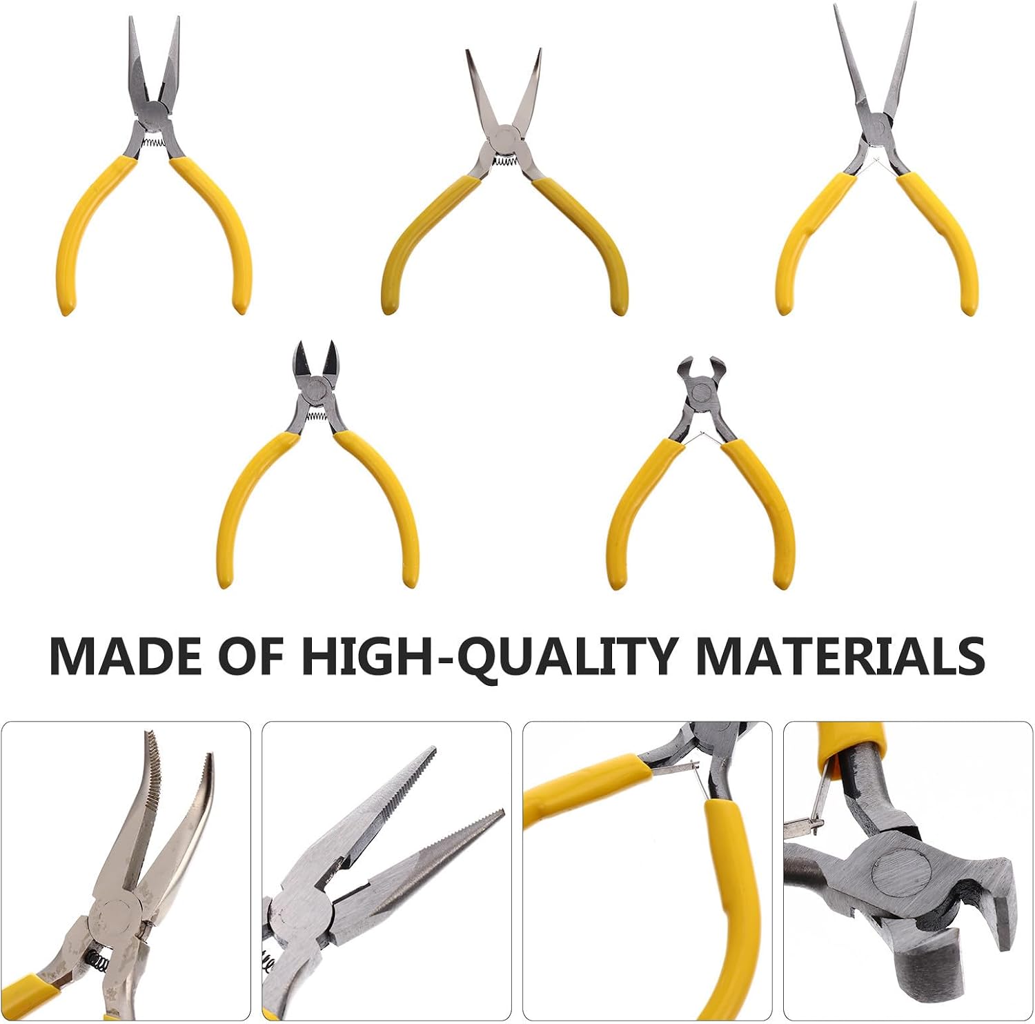 5pcs Mini Jewelry Pliers for Beading and DIY Crafts, 5 Inch Steel