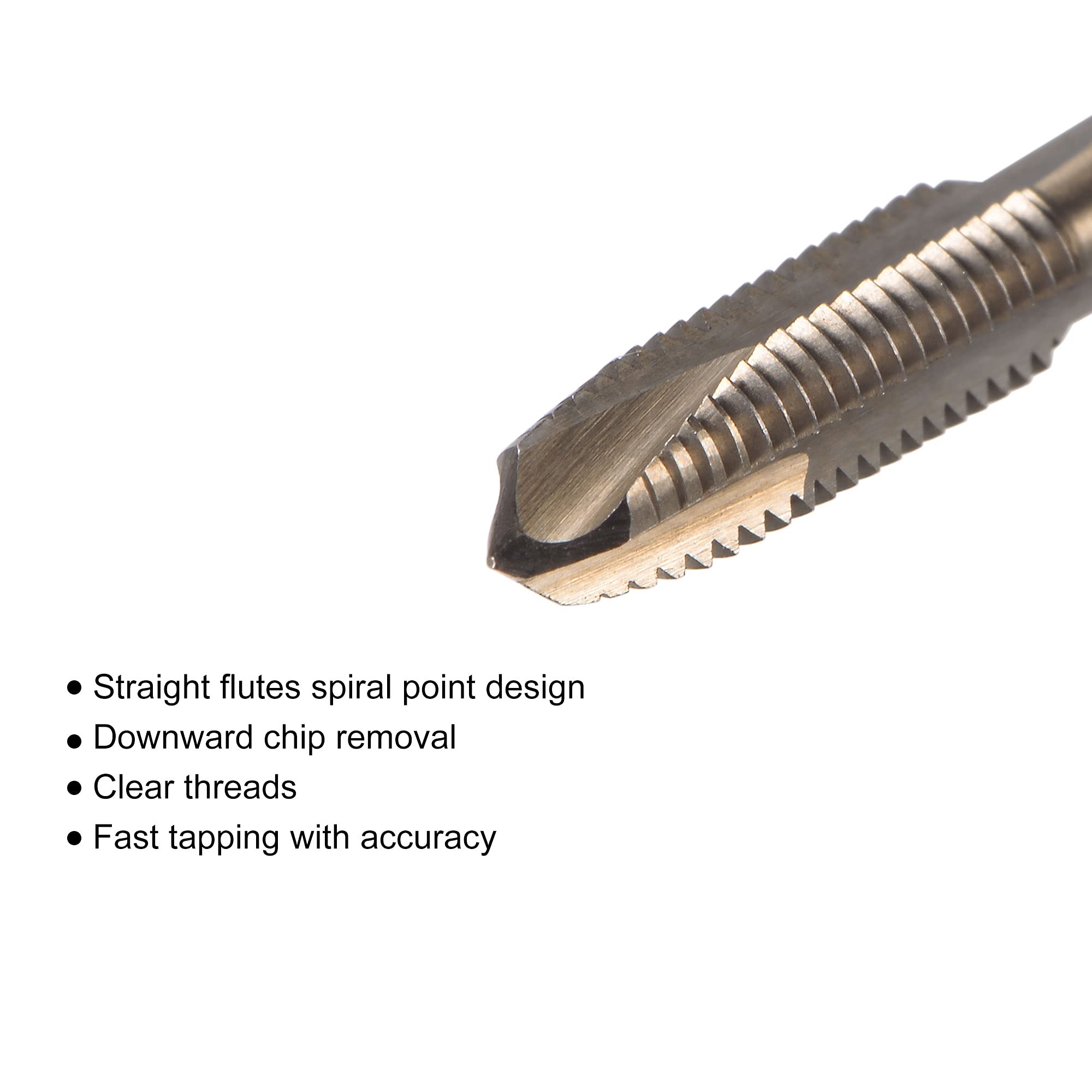 Sourcing Map Taraud M5 X 0.8 Spirale HSS Cobalt Titane - Taraud Machine Pour Aluminium Acier Inox
