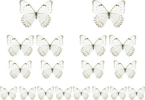 Molde de silicona para caramelos, molde de silicona para pastel de chocolate, 18 piezasjuego de adornos de pastel de mariposa, imagen realista