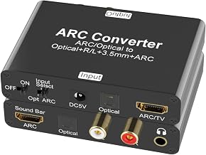 HDMI ARC Audio Extractor DAC Audio Converter, Tendak ARC/Optical Toslink SPDIF to SPDIF RCA L/R 3.5mm, HDMI ARC Audio TV Adapter and Digital 5.1 to Analog Audio Converter