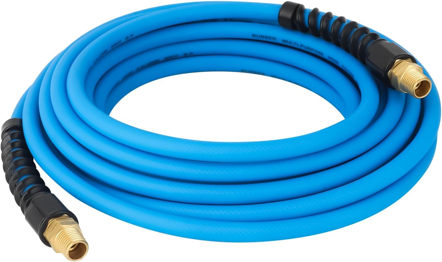 AAIN Air Hose, 1/4 in. x 25 ft., AllWeather Rubber Hybrid Air Hose