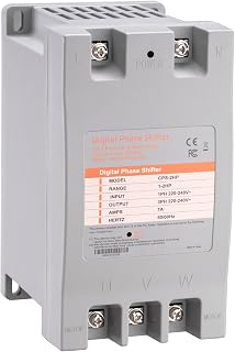 Single Phase to 3 Phase Converter,2HP 220V 3 Phase Converter,220V-240V Input/Output Digital Phase Shift for 2HP Motor