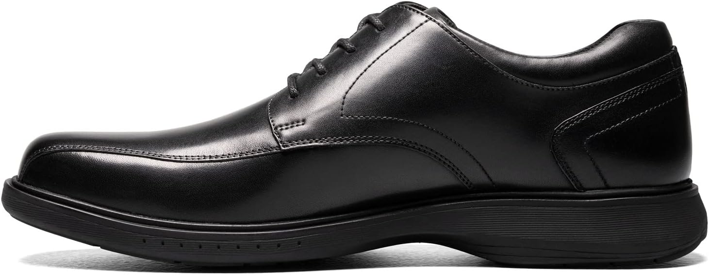 Nunn Bush Men's PRO Bicycle Toe Oxford with KORE Slip Resistant Comfort Technology, Black, 14 X-Wide