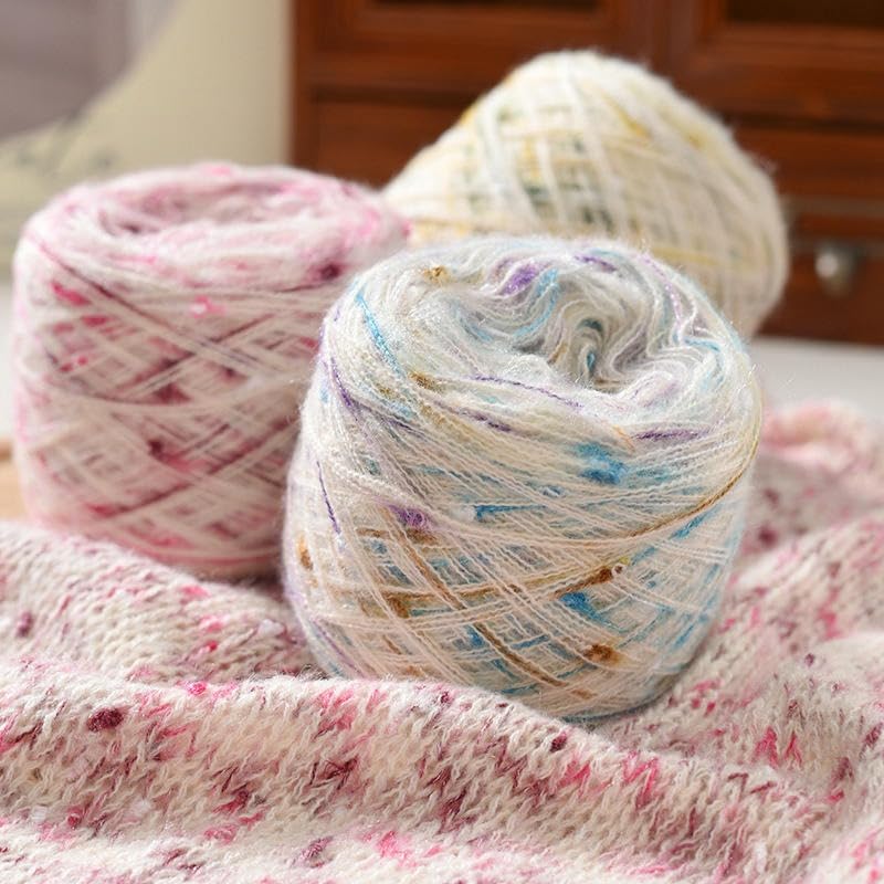 Hilo de mohair para tejer chaquetas caladas y bufandas de invierno 4