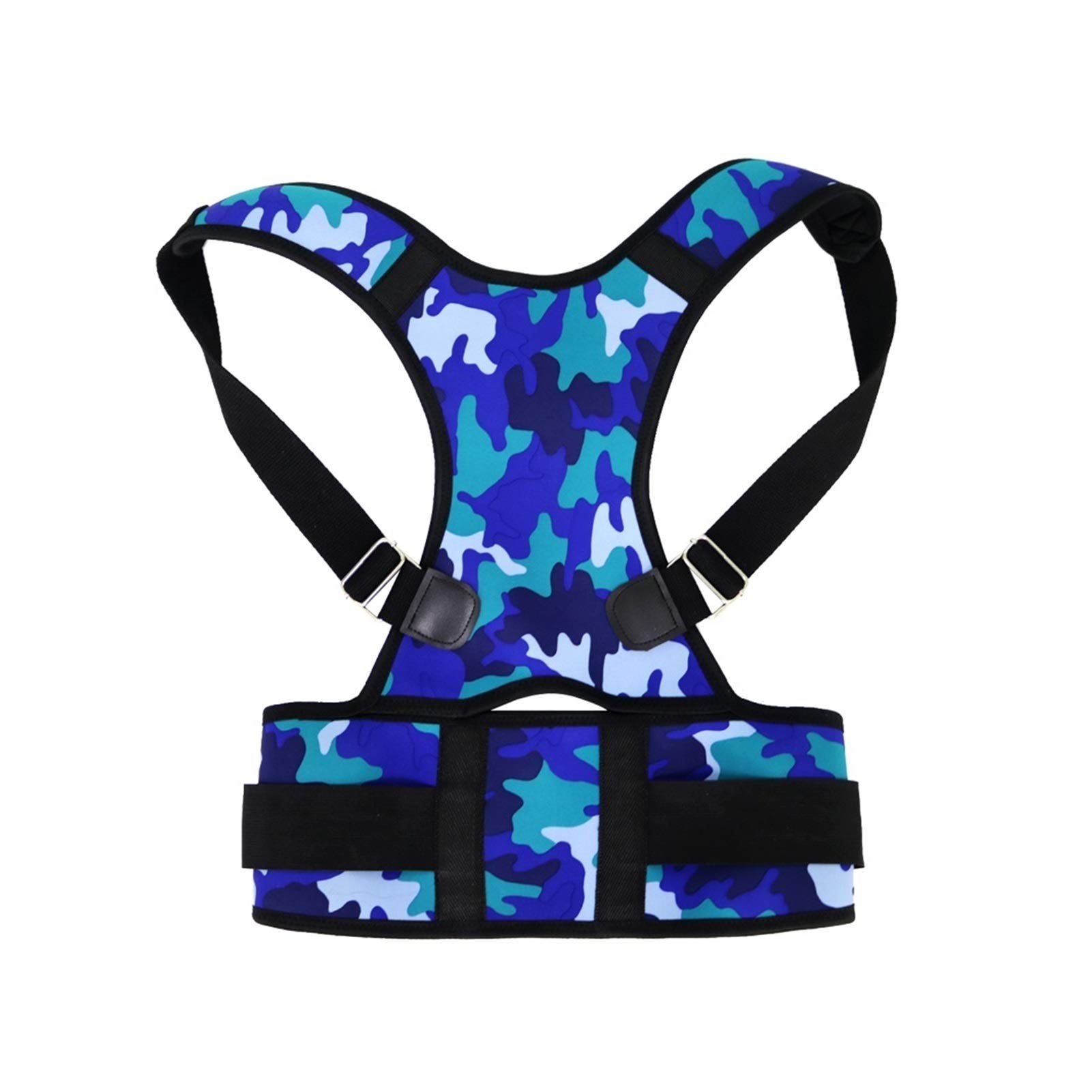 Correction de posture dos droit et maintien lombaire ajustable bleu m - 8