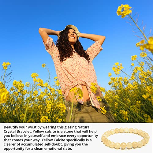 Image of ANAYA AGATE Healing Crystal Bracelet for Women and Men - 8mm Round Beaded Bracelet for Men and Women - Unisex Stretchy Gemstone Bracelet for Healing and Protection