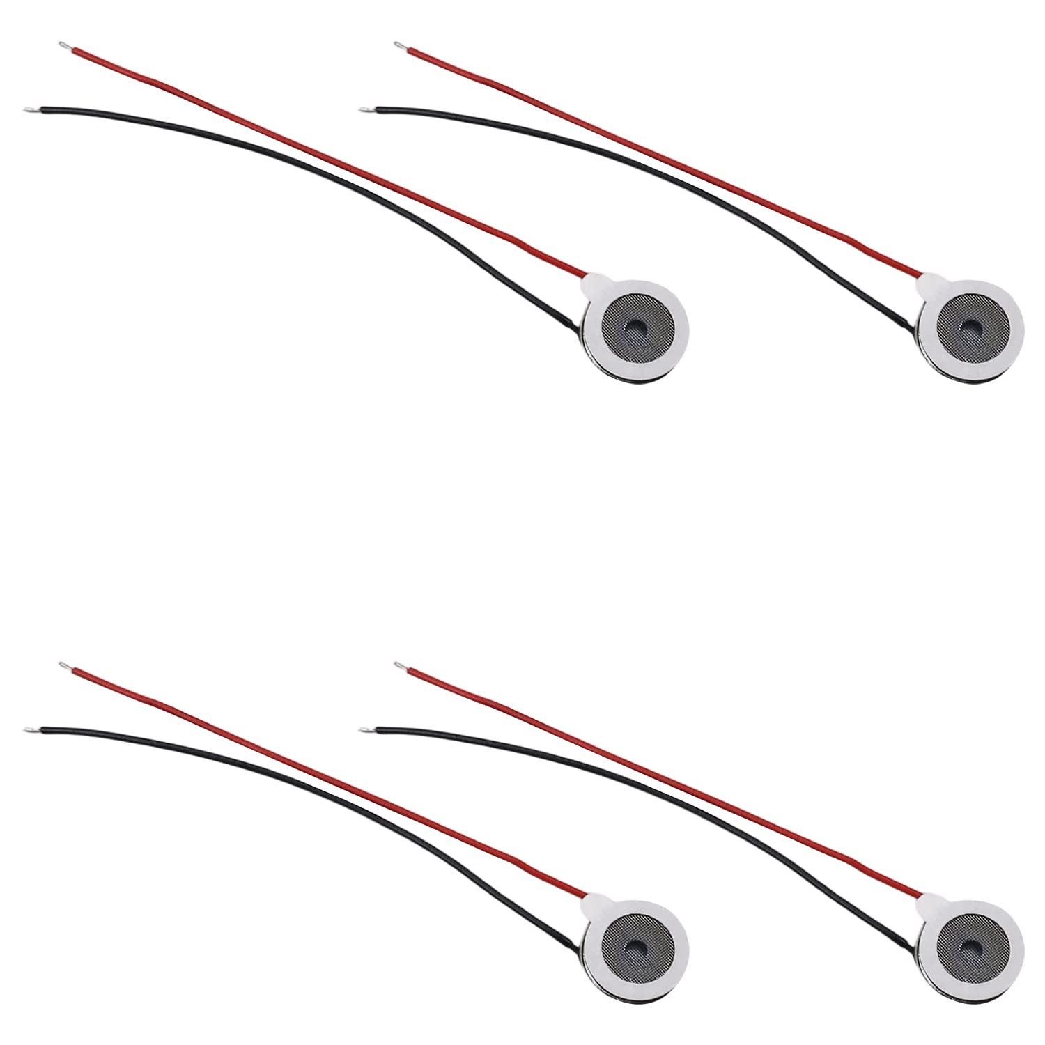 Fielect 4Pcs DIY Magnetic Speaker 0.5W 8 Ohm 10mm Diameter Round Shape Replacement Loudspeaker