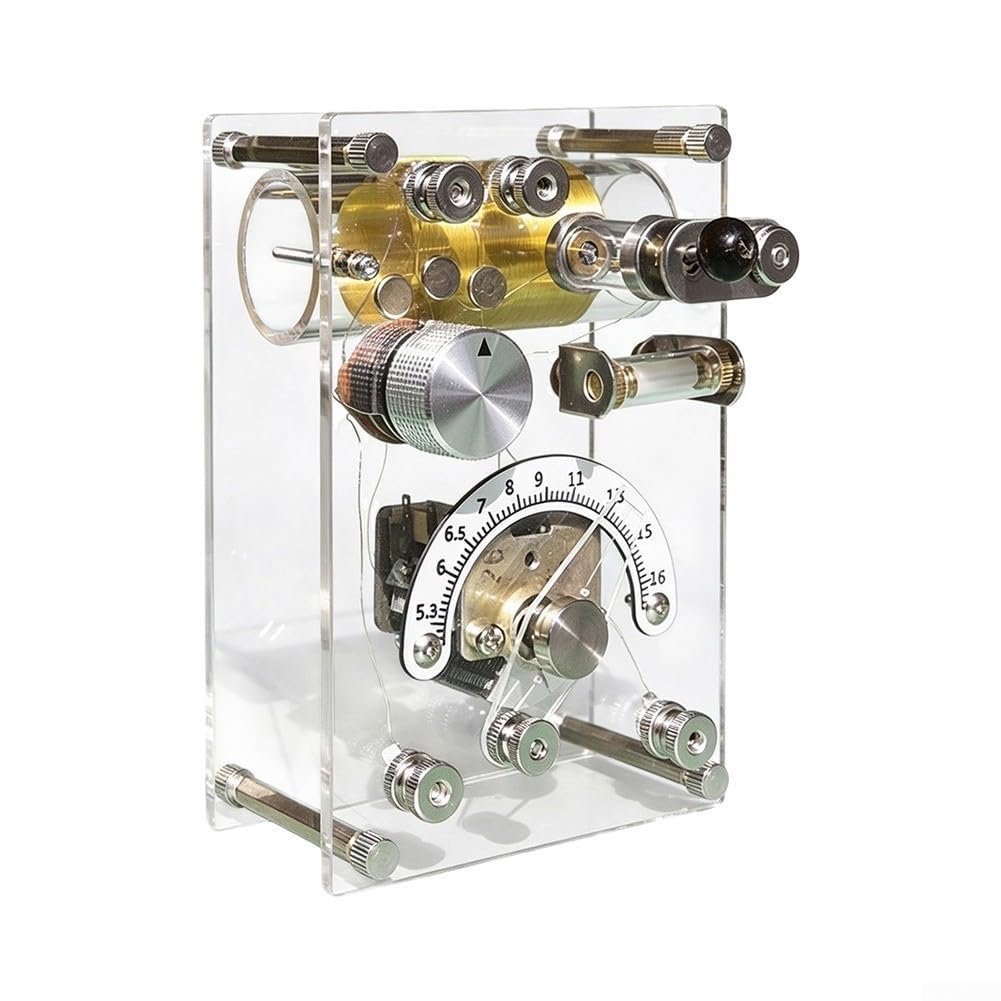 DIY für crystal Radio Kit Educational Science Project Transparent | Pädagogisches Experimentierkästchen, Vintage-AM-Radiotechnik, Batterieloser Betrieb, Transparentes , Für Schüler
