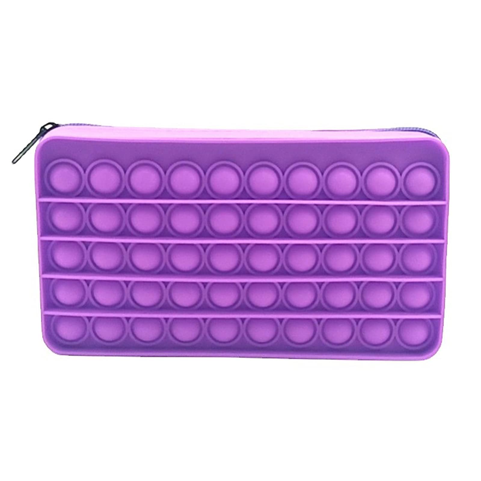EliteKoopers Purple Push Pop Bubble Fidget Sensory Toys Pencil Case Holder Box Pouch For Stationery Bag Organiser (1Pcs)
