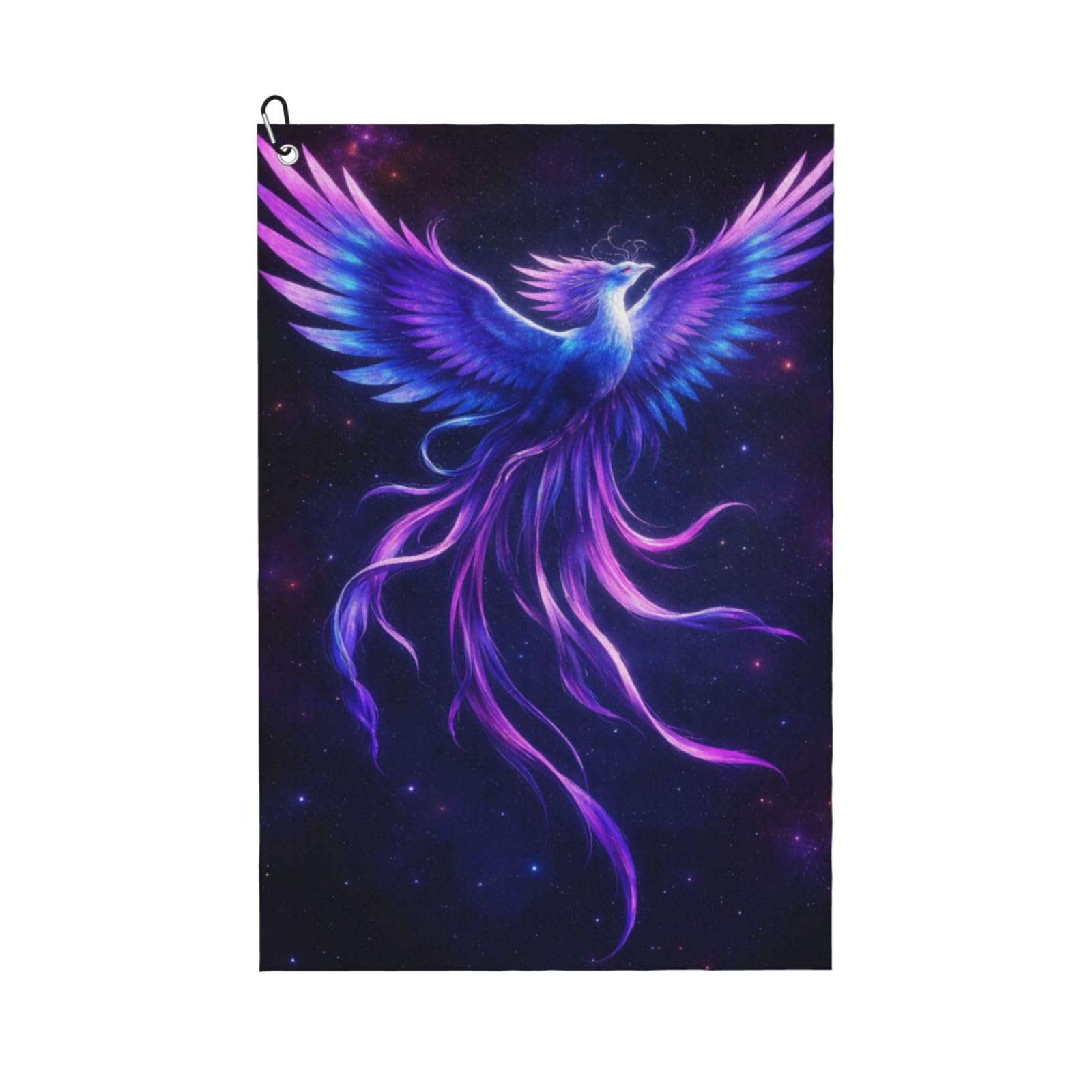 BSDFGSDD Blue Fire Bird Purple Feather Golf Towel 24 x 16 inches