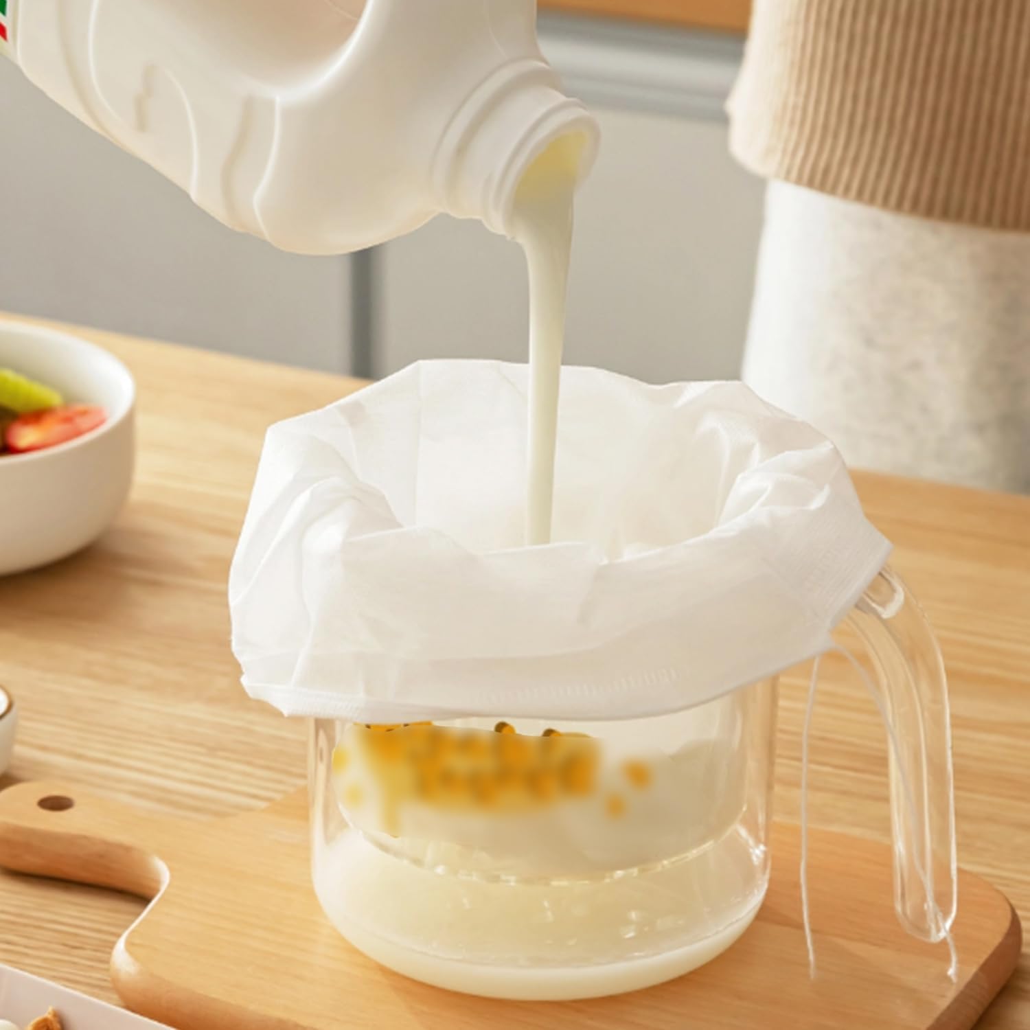 Cheese Cloths for Straining Cheese Cloth Bag Cheesecloth Fine Mesh Reusable Nut Milk Bags All Purpose Food Strainer for Filter Almond Cold Brew Yogurt Juice Tofu and More 9.4"x14.1" 4Pcs