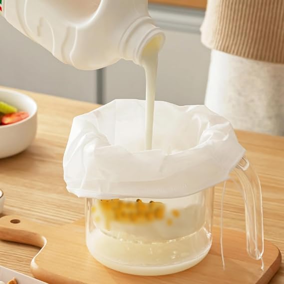 Cheese Cloths for Straining Nut Milk Strainer Net Bag Muslin Cloth Sieves for Cooking Reusable Ultra Fine Small Sieve Fine Mesh for Filtering Nut Milk Butter Juice Tea Coffee 4 PCS